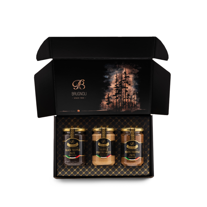Box with selection of pates and sauces 