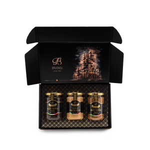 Box with selection of pates and sauces 