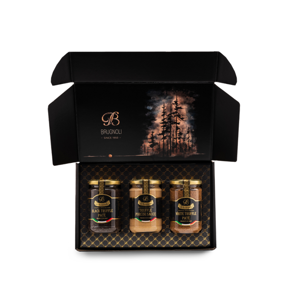 Box with selection of pates and sauces 